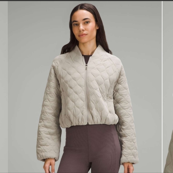 lululemon athletica Jackets & Blazers - Lululemon Quilted Bomber Jacket Riverstone